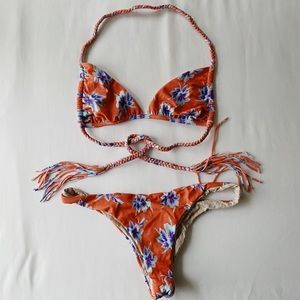 Rare vintage aloha hibiscus acacia bikini